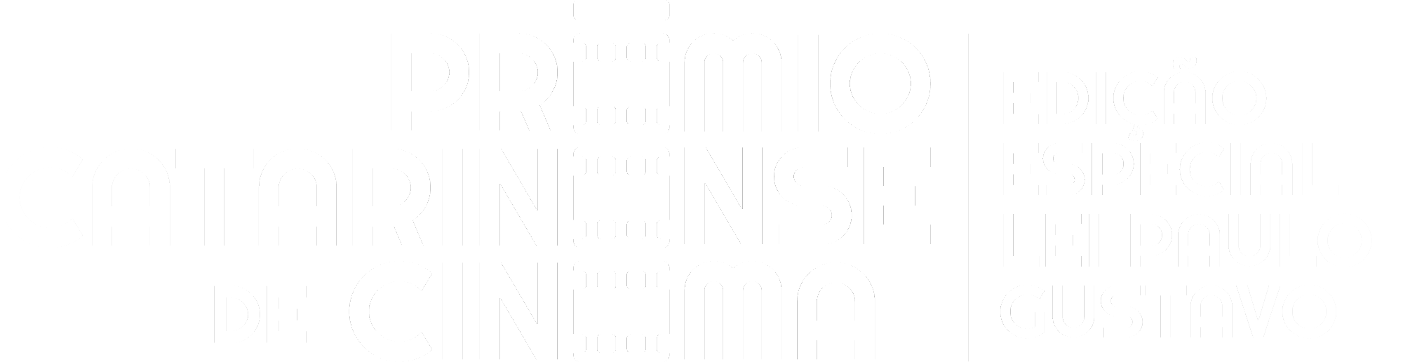 logo branca da Premio Catarinense de Cinema.
